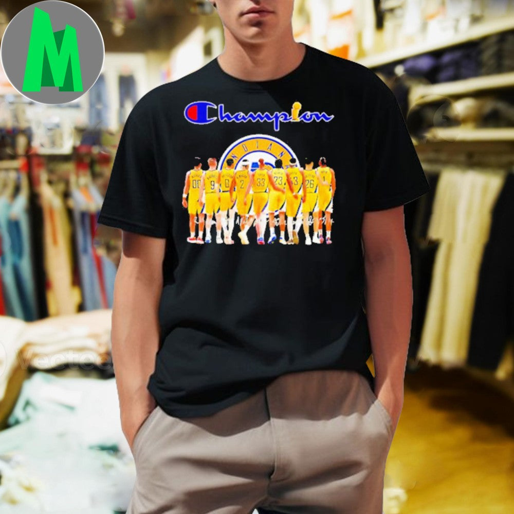 Indiana Pacers Champion Team Signatures Graphic T-Shirt