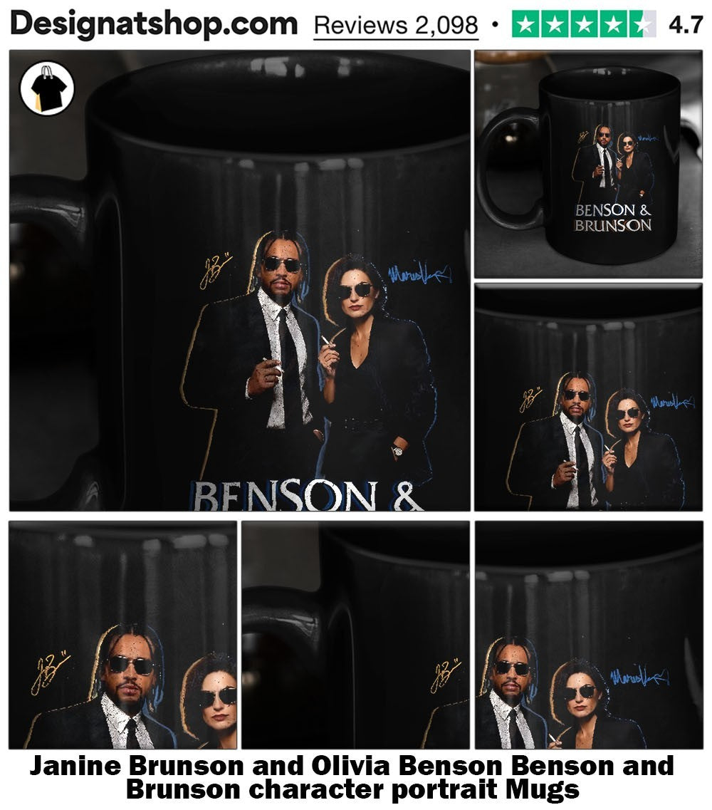 Janine Brunson and Olivia Benson Benson and Brunson character portrait shirt