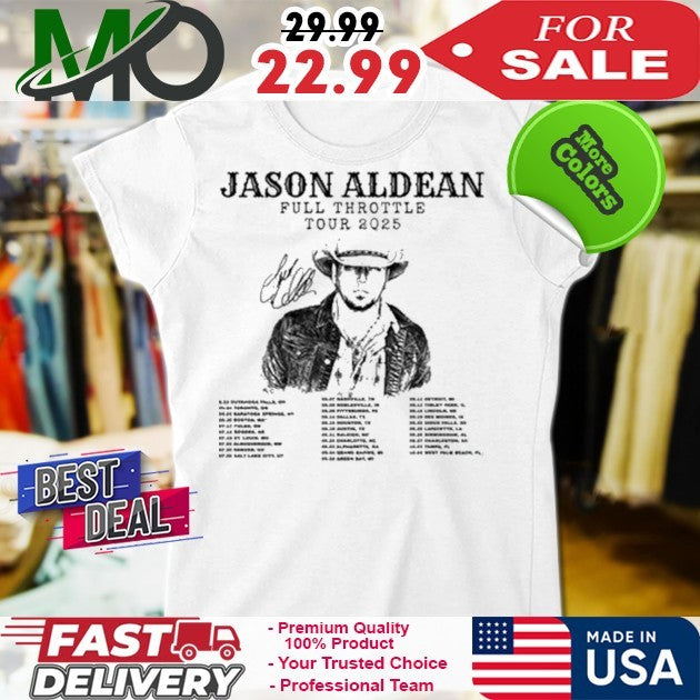 Jason Aldean Full Throttle Tour 2025 Shirt