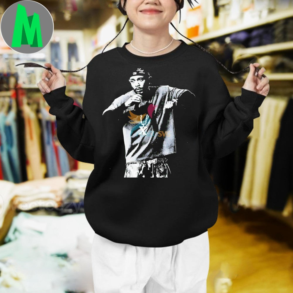 Kendrick Lamar Black And White Rap Pose Concert Style Shirt