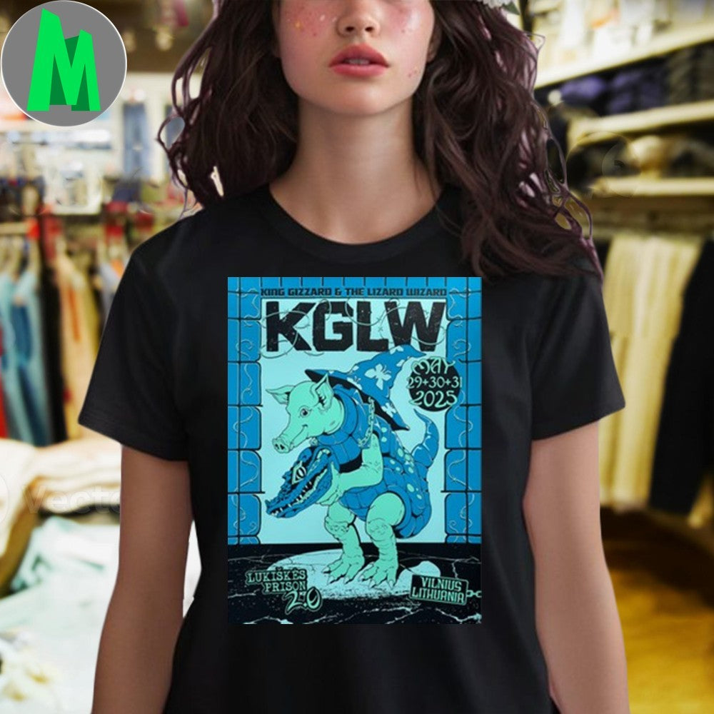 King Gizzard & The Lizard Wizard 2025 Lukiškės Prison Concert T-Shirt KGLW Live Music Graphic Tee Tour Merch