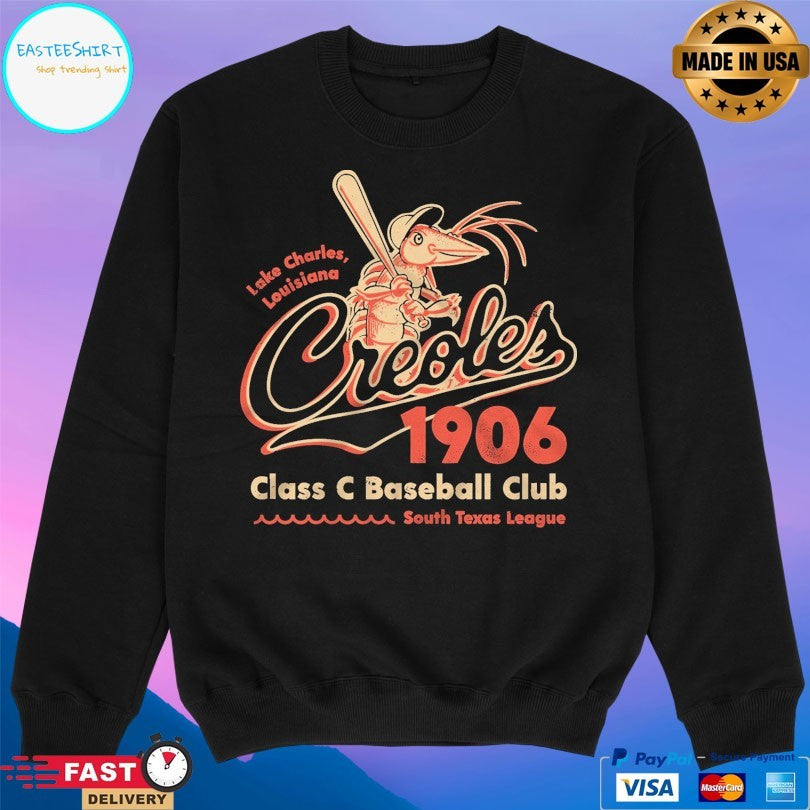 Lake Charles Louisiana Creoles 1906 Class C Baseball Club South Texas League T-shirt