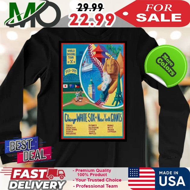 MLB Chicago White Sox vs New York Giants World Baseball Tour 2025 Commemorative Poster Fan Shirt