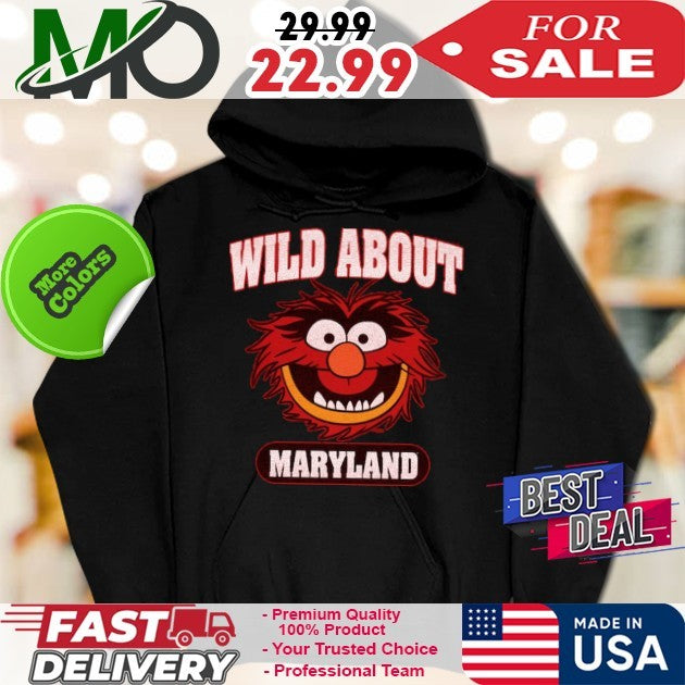 Maryland Terrapins x Muppets Blue 84 Unisex Wild About Maryland Shirt