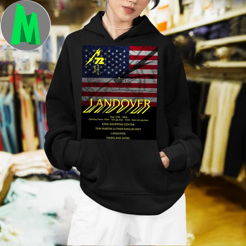 Mecalitta Pop-Up Shop Landover MD American Flag Graphic T-Shirt Event Merch