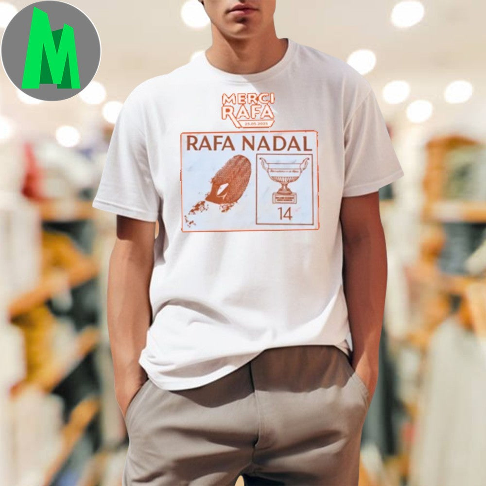 Merci Rafael Nadal Tennis T-Shirt King of Clay Fan Tee