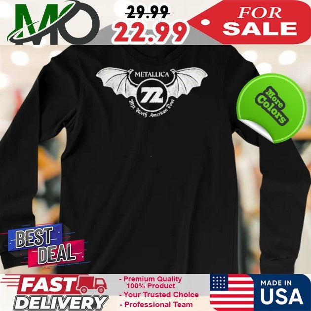 Metallica M72 North American Tour Shop Merch Schedule Two Sided Shirt