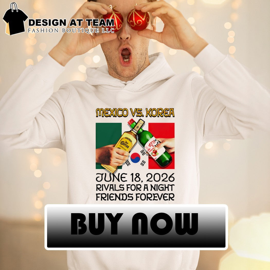 Mexico vs. Korea World Cup Football Match Rivals for a Night Friends Forever shirt