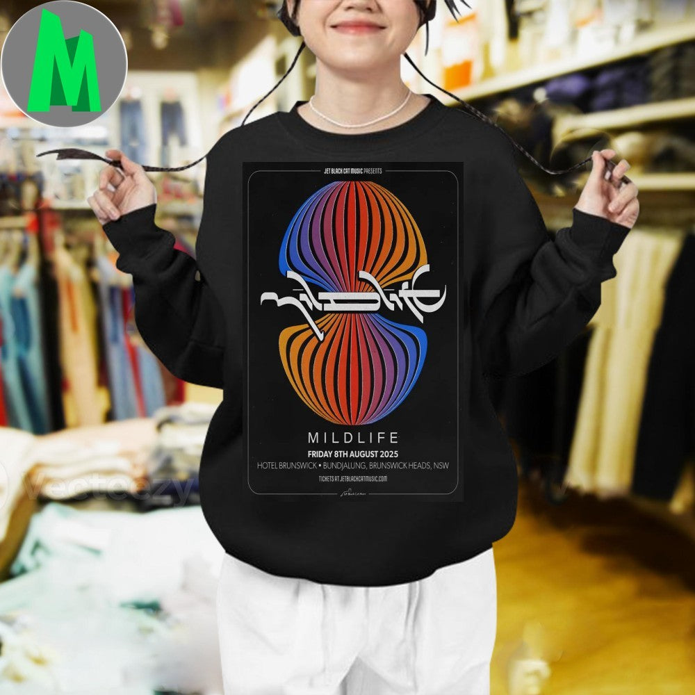 Mildlife Hotel Brunswick Bundjalung August 8 2025 Concert Poster T-Shirt