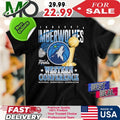 Minnesota Timberwolves 2025 Western Conference Finals Black Graphic Logo Trophy T-Shirt