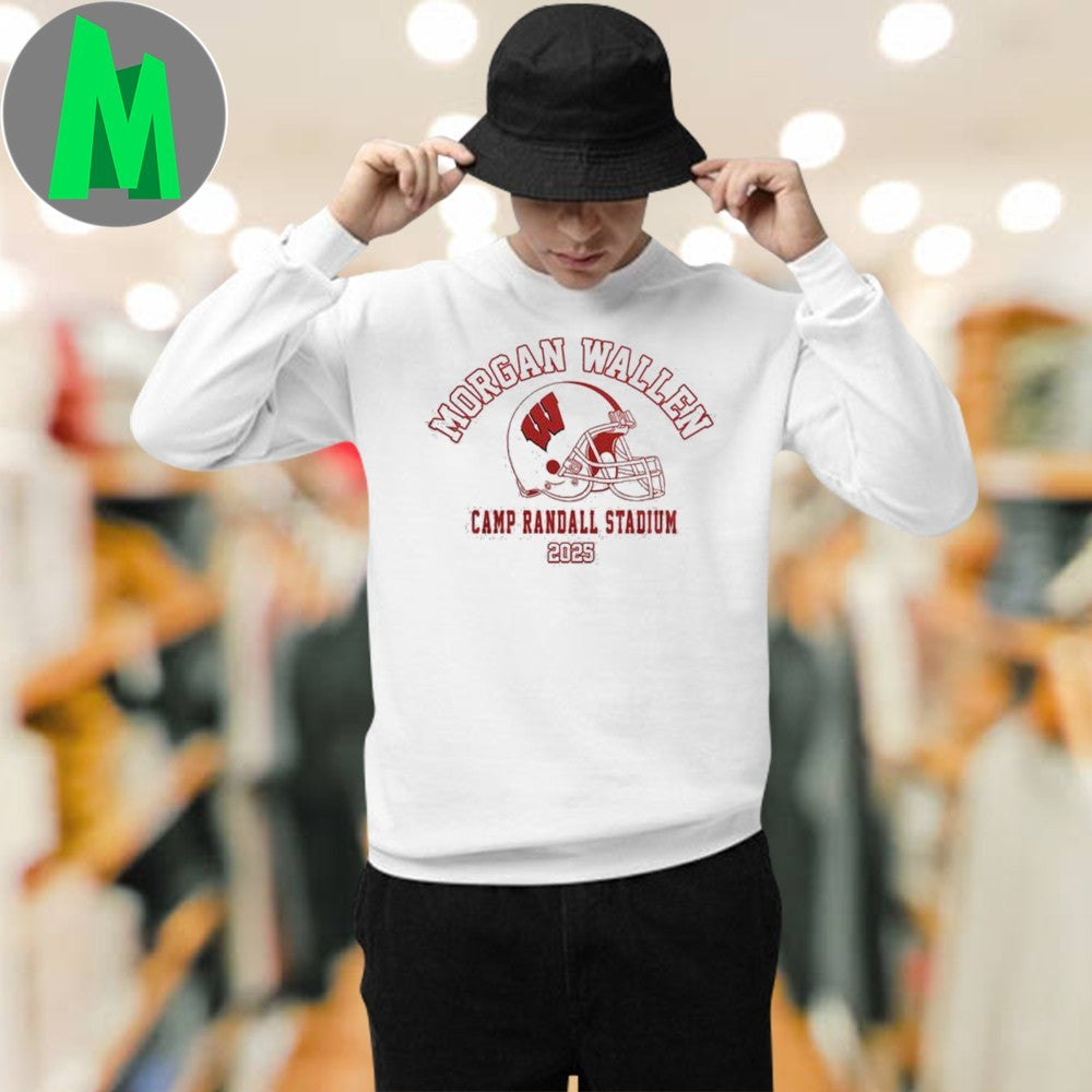 Morgan Wallen x Wisconsin Badgers Camp Randall Stadium 2025 Tour T-Shirt
