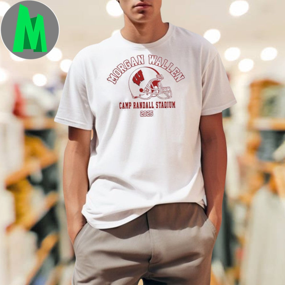 Morgan Wallen x Wisconsin Badgers Camp Randall Stadium 2025 Tour T-Shirt