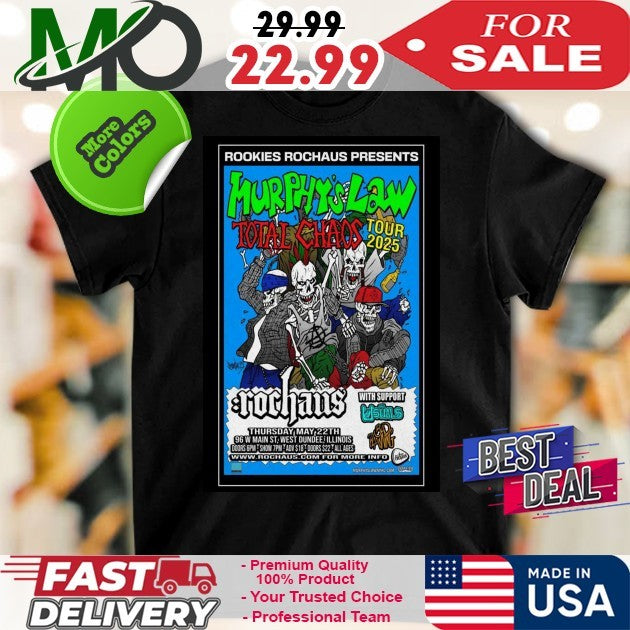 Murphy’s Law and Total Chaos 2025 Tour Poster Graphic T-Shirt