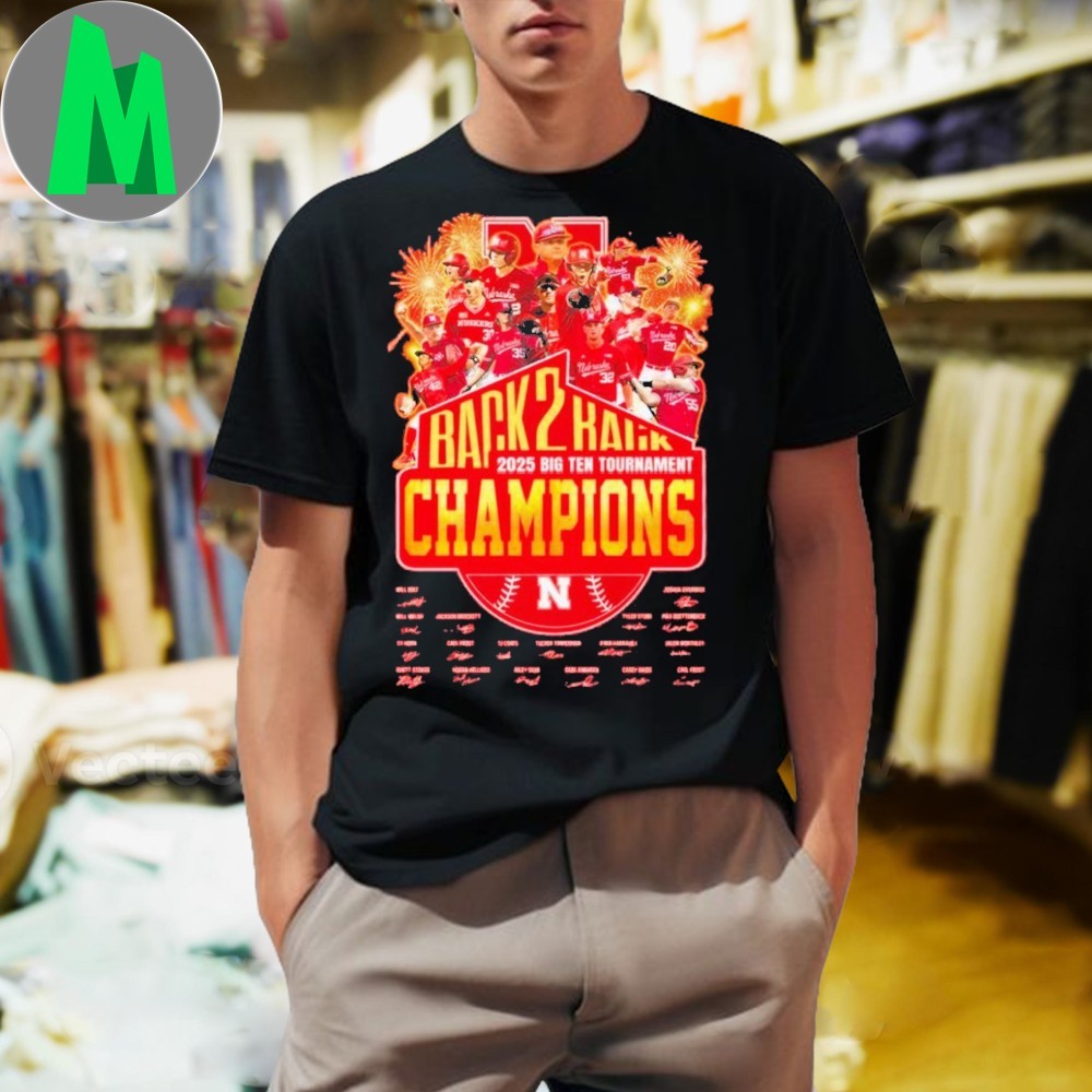 Nebraska Cornhuskers 2025 Big Ten Tournament Champions T-Shirt College Sports Fan Apparel