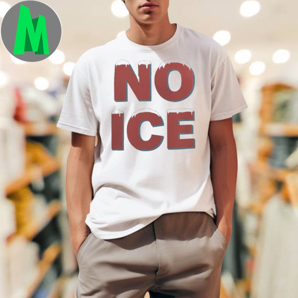 No Ice Red Letter Snow Melt Graphic T-Shirt