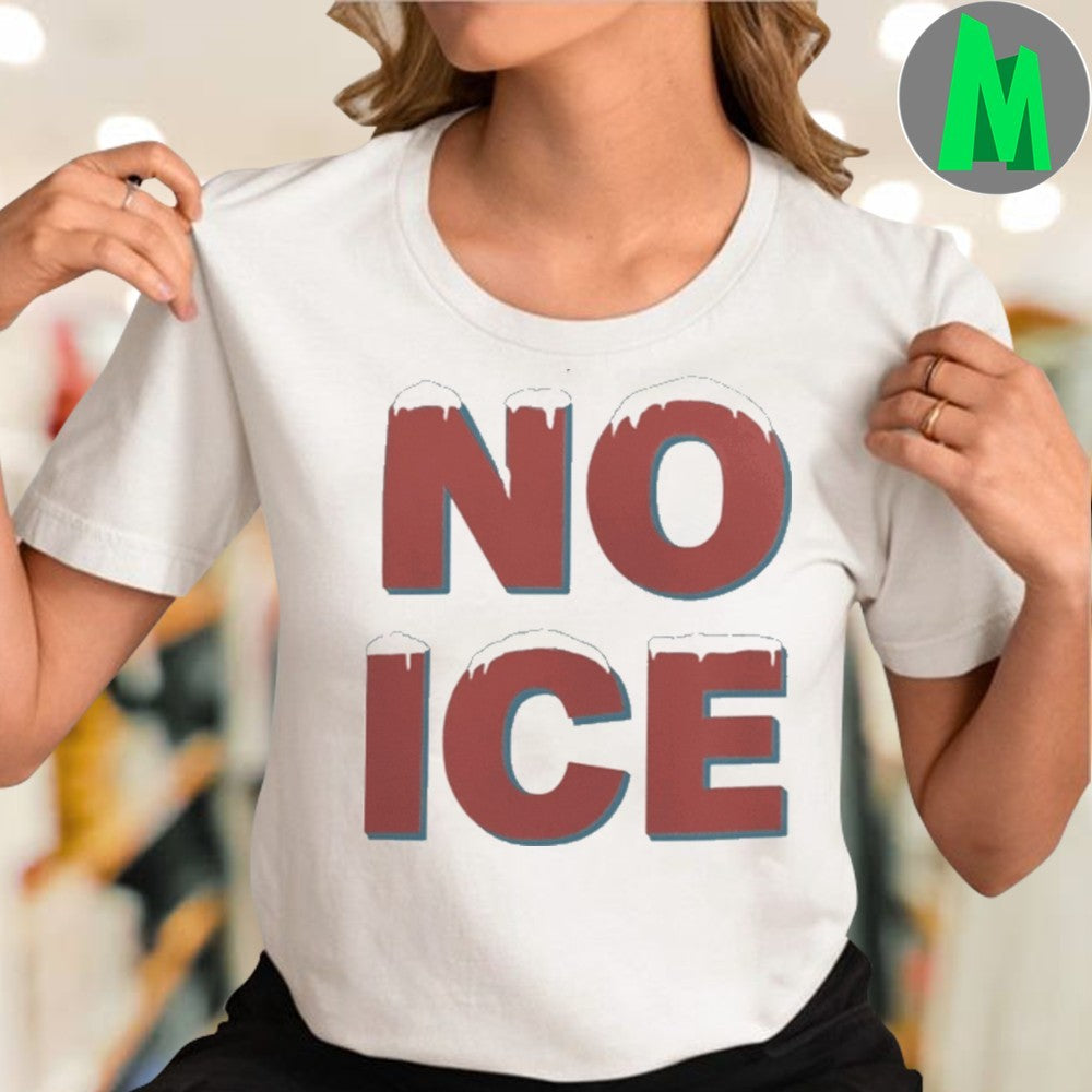No Ice Red Letter Snow Melt Graphic T-Shirt