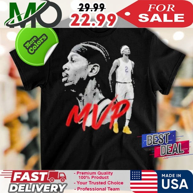 Number 2 Shai Gilgeous-Alexander 2025 NBA MVP Black Fan T-Shirt