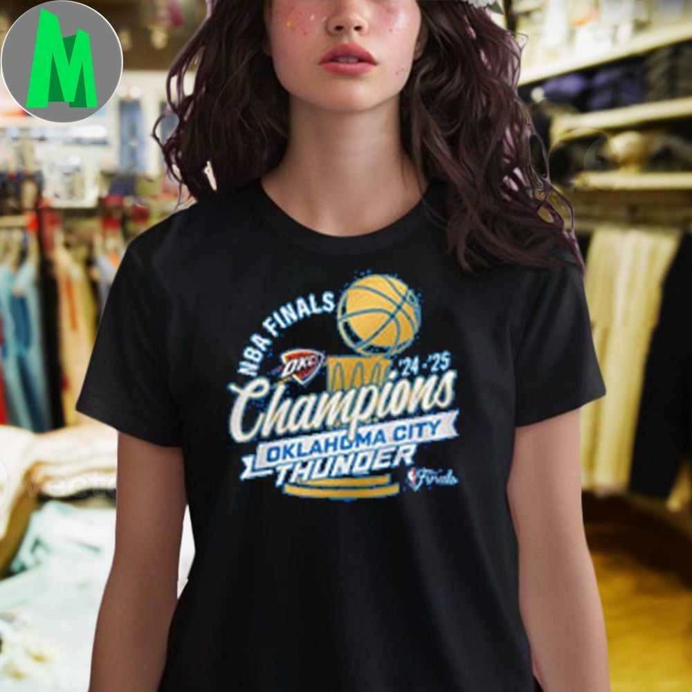 OKC Thunder 2025 NBA National Basketball Association Champions Roster Graphic T-Shirt