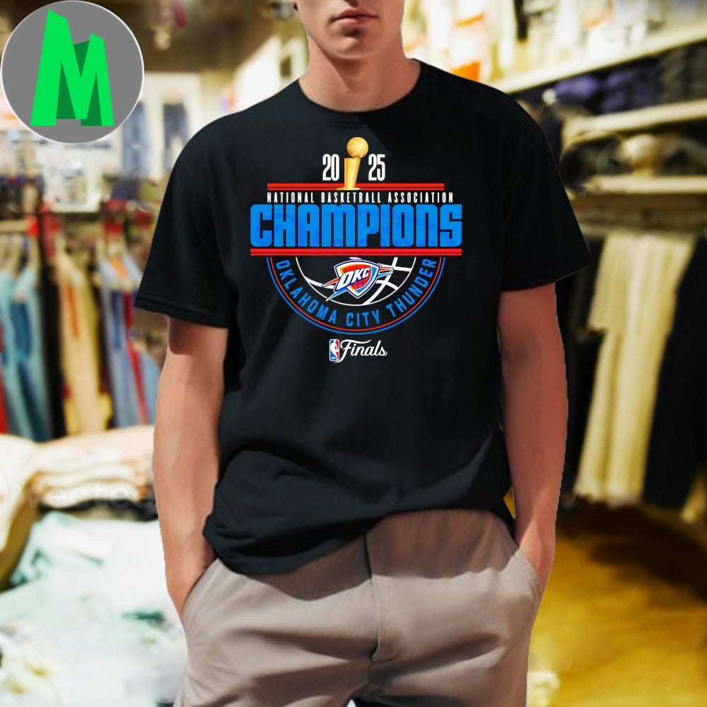 Okc Thunder Basketball 2025 Nba Champions Arch Shirt
