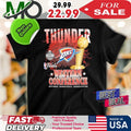 Oklahoma City Thunder 2025 Western Conference Finals Black Graphic Logo Trophy T-Shirt