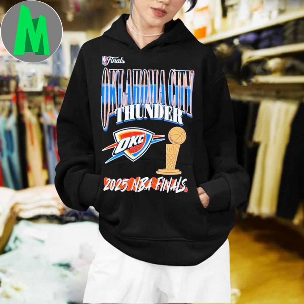 Oklahoma City Thunder Youth Blue 2025 NBA Finals Bold T-Shirt Basketball Fan Apparel Kids Graphic Tee