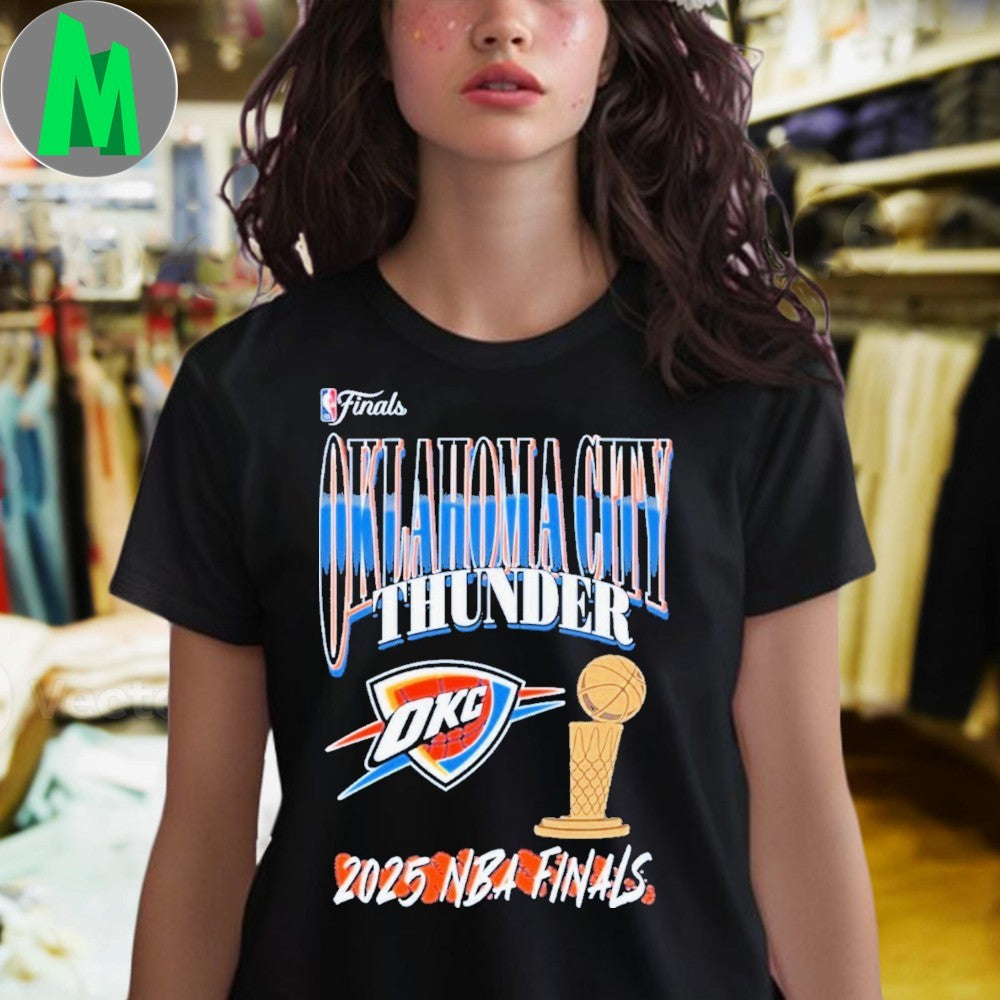Oklahoma City Thunder Youth Blue 2025 NBA Finals Bold T-Shirt Basketball Fan Apparel Kids Graphic Tee