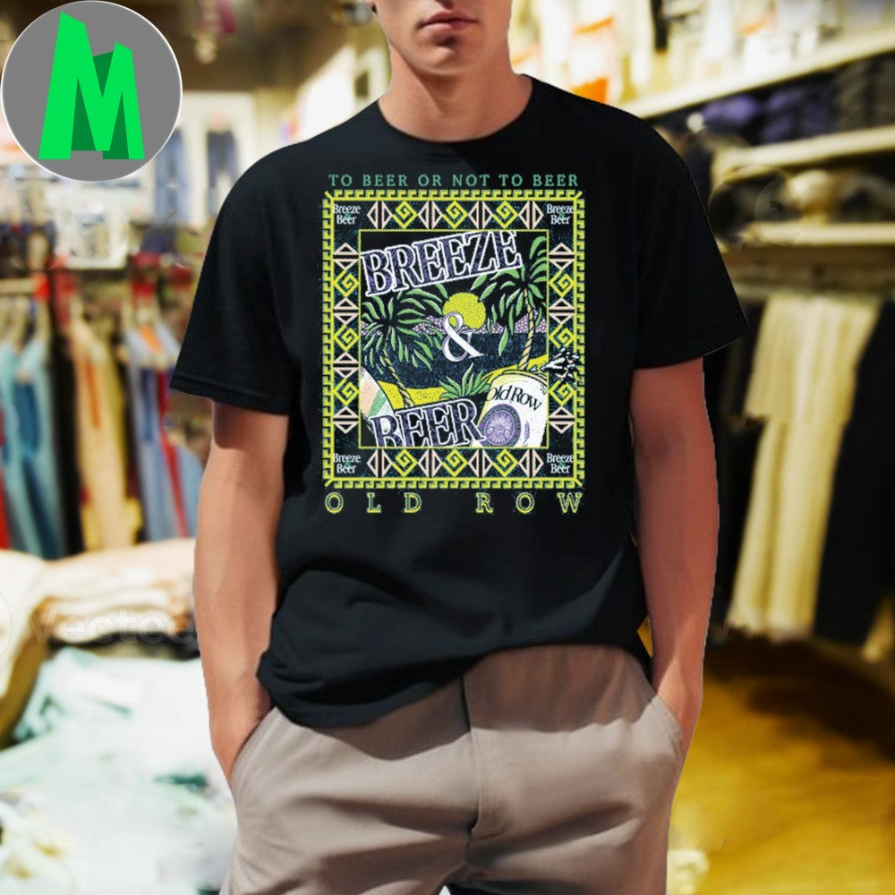Old Row Teal Breeze and Beer Tropical Beach Shirt