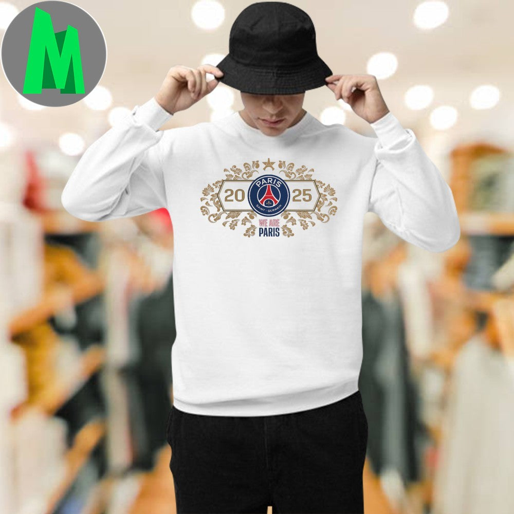 PSG Champions League 2025 Winners T-Shirt Paris Saint-Germain Football Fan Apparel