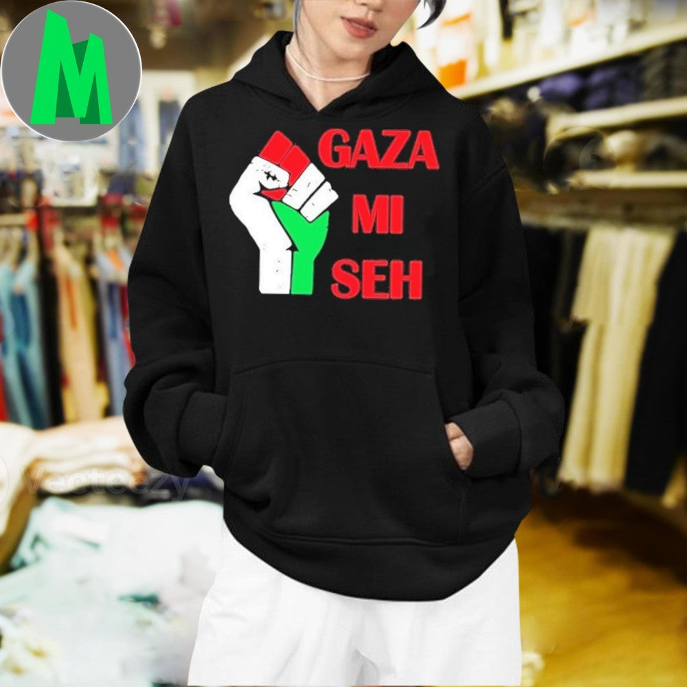 Palestine Gaza Mi Seh Solidarity Graphic T-Shirt – Human Rights and Activism Apparel