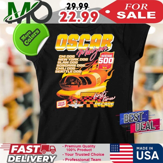 Paradise Of Flowers Oscar Mayer Weenie 500 Retro Cartoon Graphic T-Shirt
