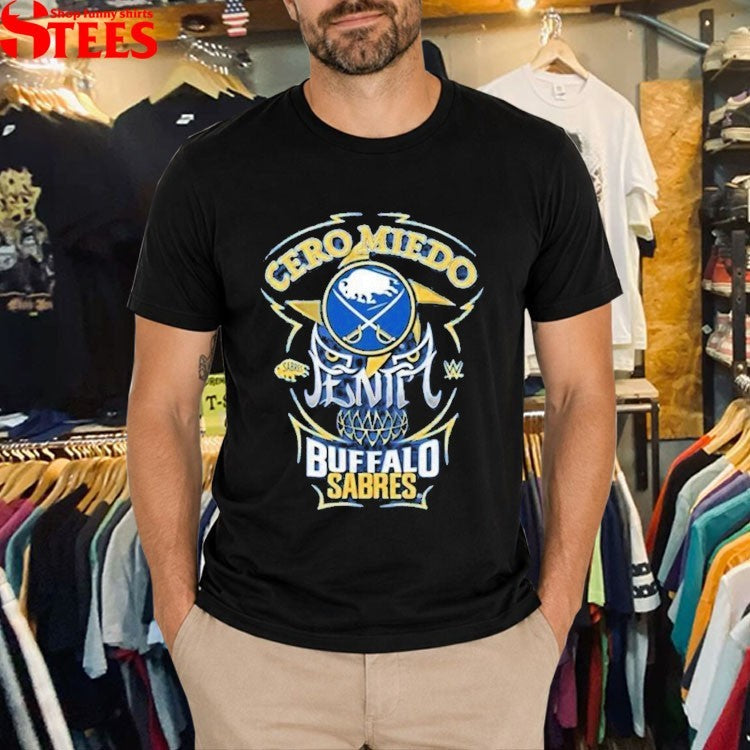 Penta El Zero M Buffalo Sabres Cerro Miedo Skull T-shirt