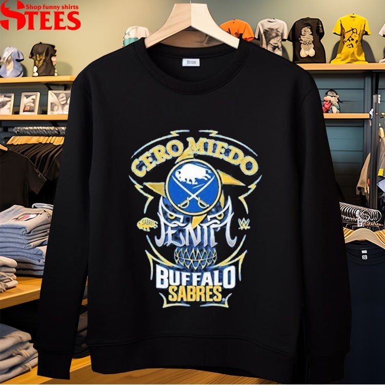 Penta El Zero M Buffalo Sabres Cerro Miedo Skull T-shirt
