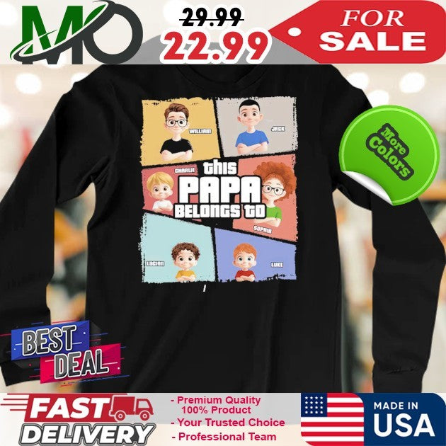 Personalized This Grandpa Belongs To Family Shirt
