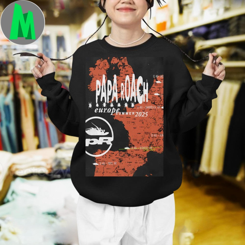 Poster New Fall Tour 2025 Papa Roach Shirt