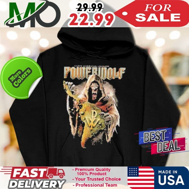 Powerwolf Latin American Crusade 2025 Tour Shirt