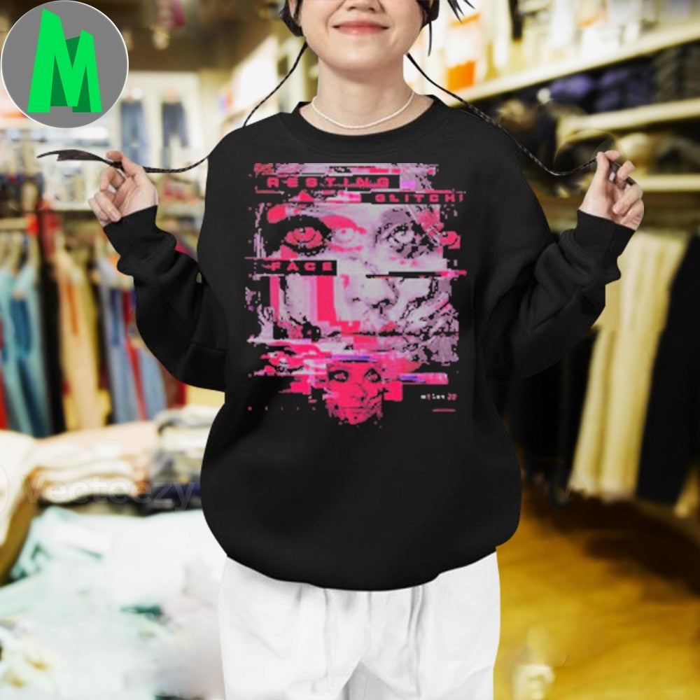 Resting Glitch Face Megan 2.0 Sci-Fi Horror Graphic T-Shirt