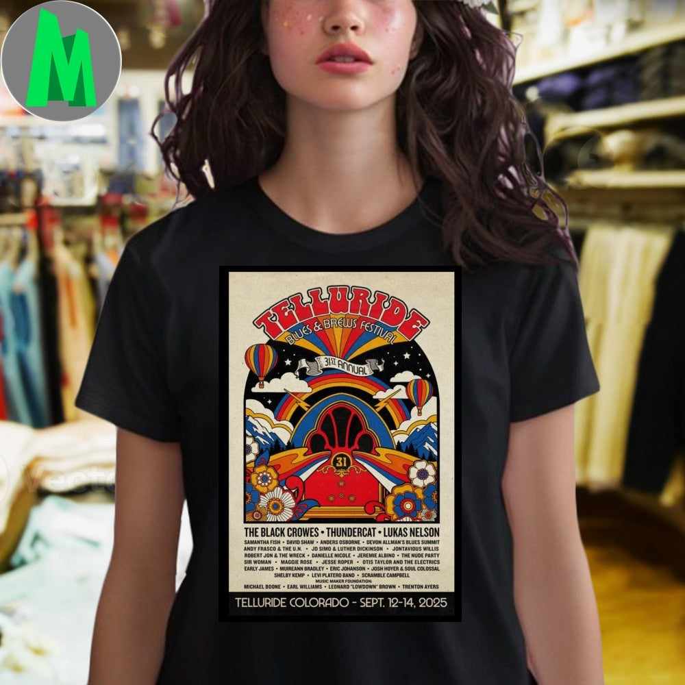 Sep 12-24, 2025 Telluride Blues & Brews Festival Telluride, Colorado Poster Shirt