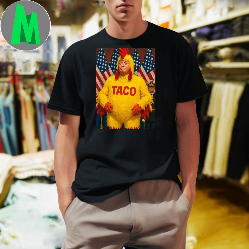 TACO Trump Always Chickens Out Political Humor T-Shirt Satirical Graphic Tee