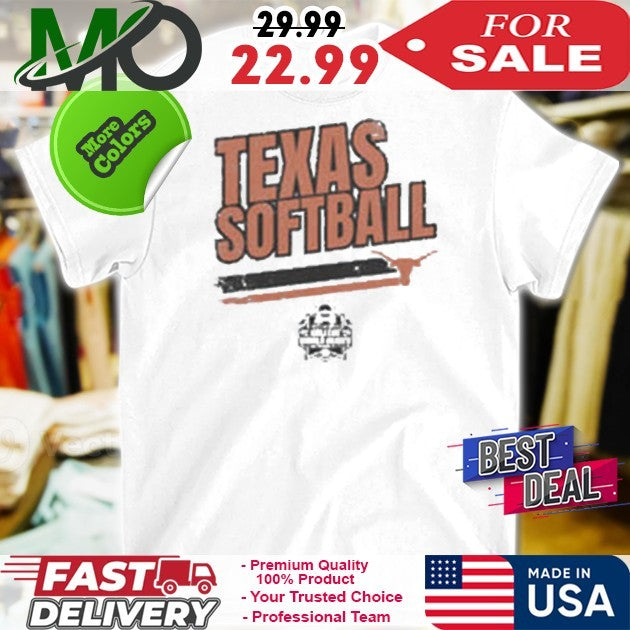 Texas Longhorns Softball Women’s College World Series Stripe Logo Fan Shirt