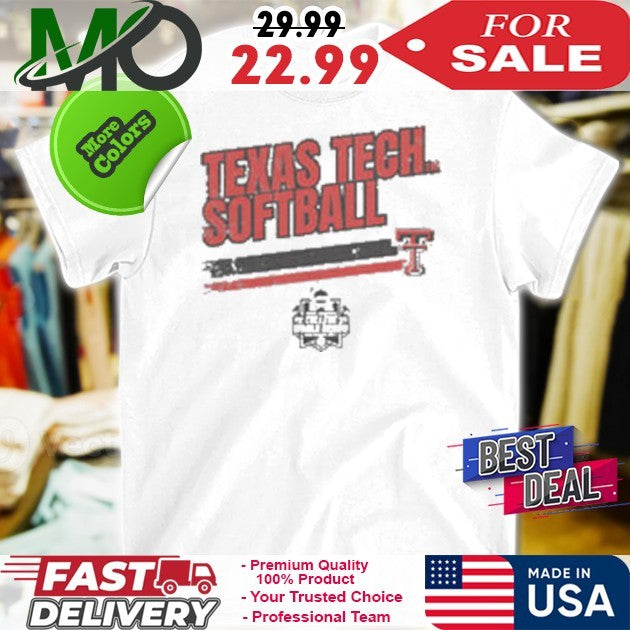 Texas Tech Red Raiders Softball Women’s College World Series Stripe Logo Fan Shirt