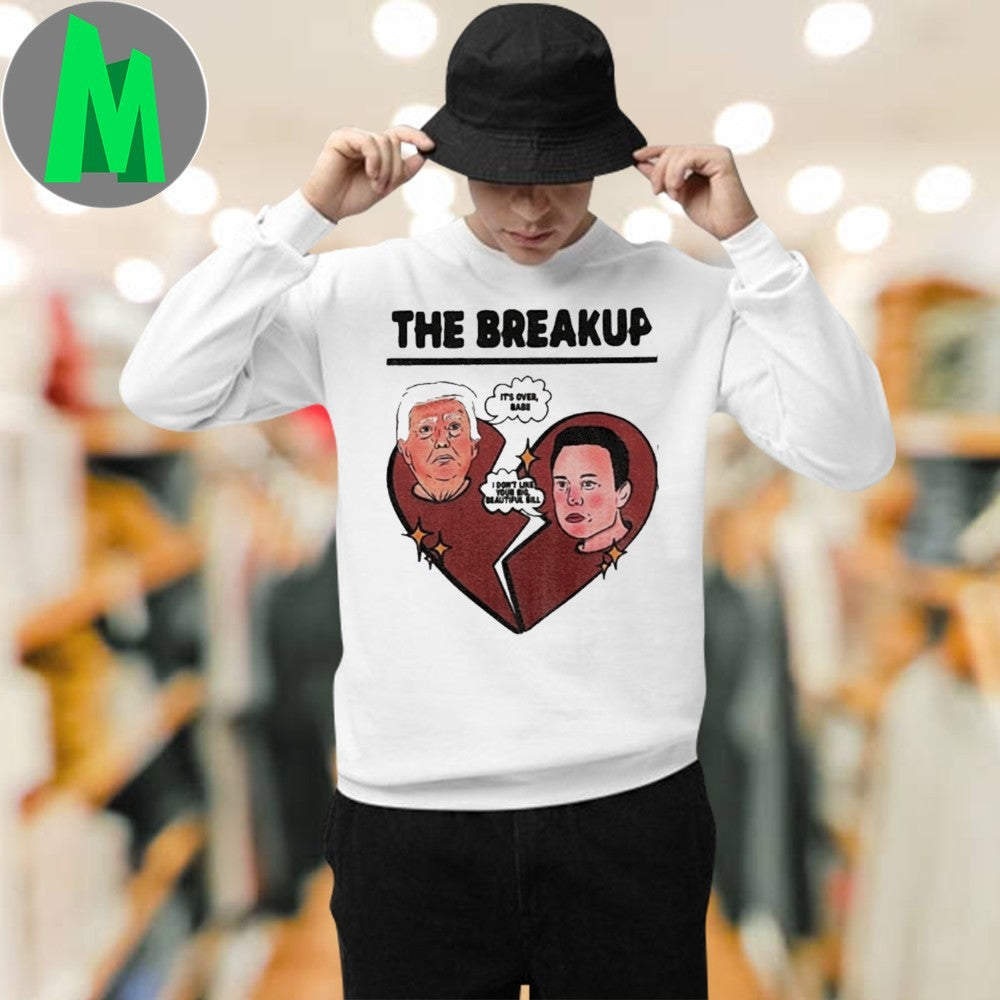 The Breakup Trump Elon Musk Comic Book Parody Funny Graphic T-Shirt