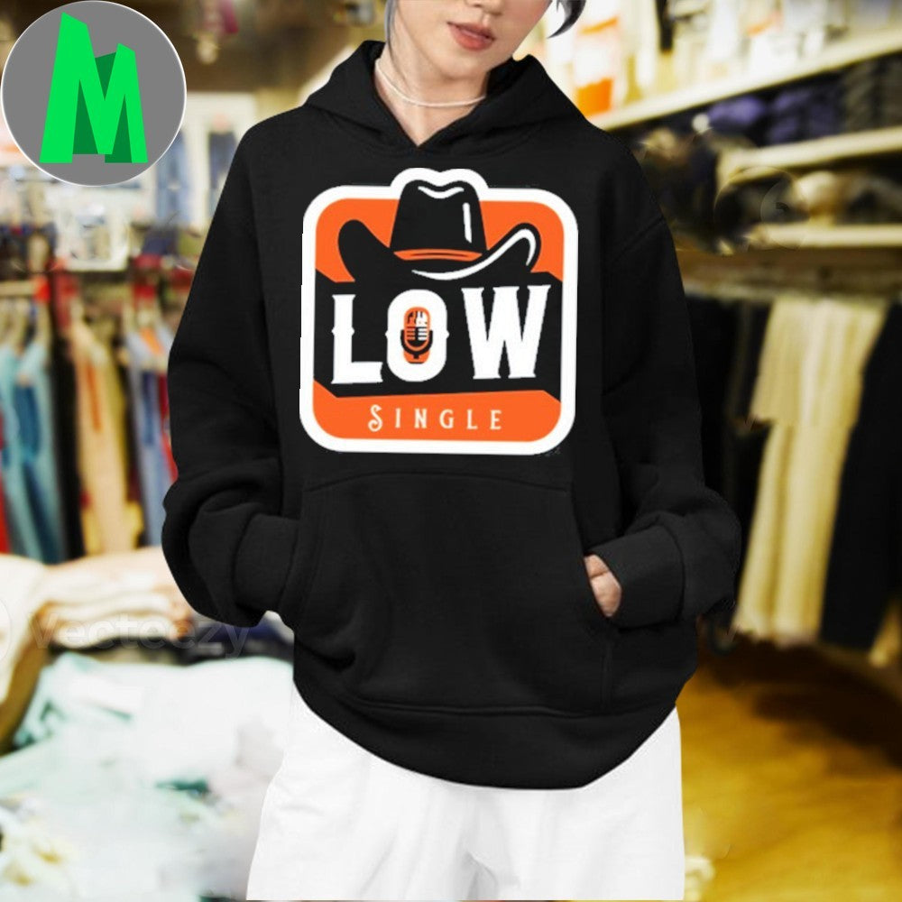 The Low Single Cowboy Hat and Microphone Logo T-Shirt