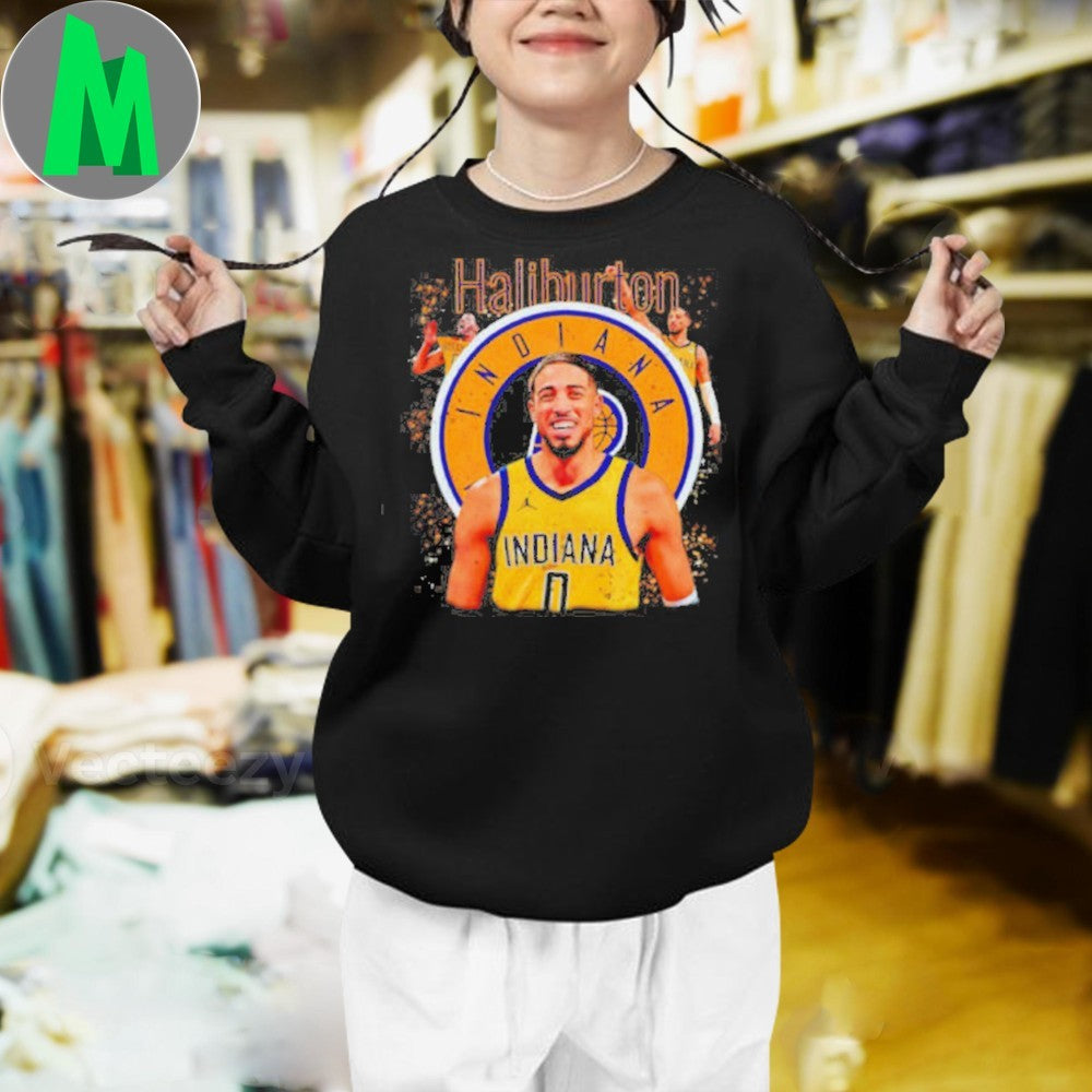 Tyrese Haliburton Indiana Pacers NBA Basketball Player Fan Art Shirt