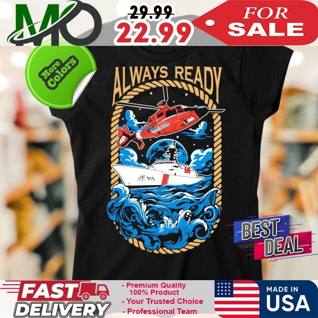 USCG Always Ready Plane and Boat 915 Shirt