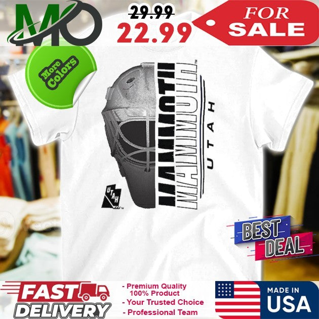 Utah Mammoth Starter White Half Helmet And Logo Shirt