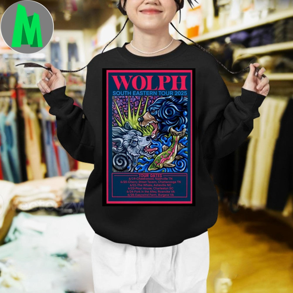 Wolph Band Southeastern Tour 2025 Nashville Cheekwood Concert Poster T-Shirt