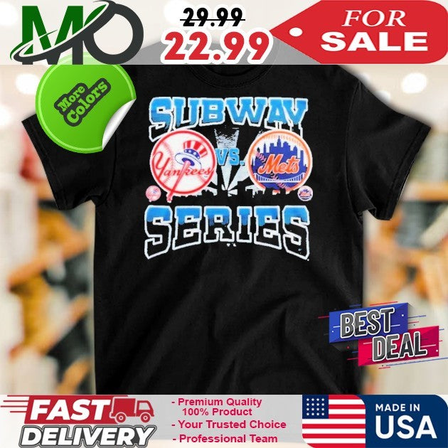 Yankees x Mets MLB 2025 Subway Series Logo Shirt