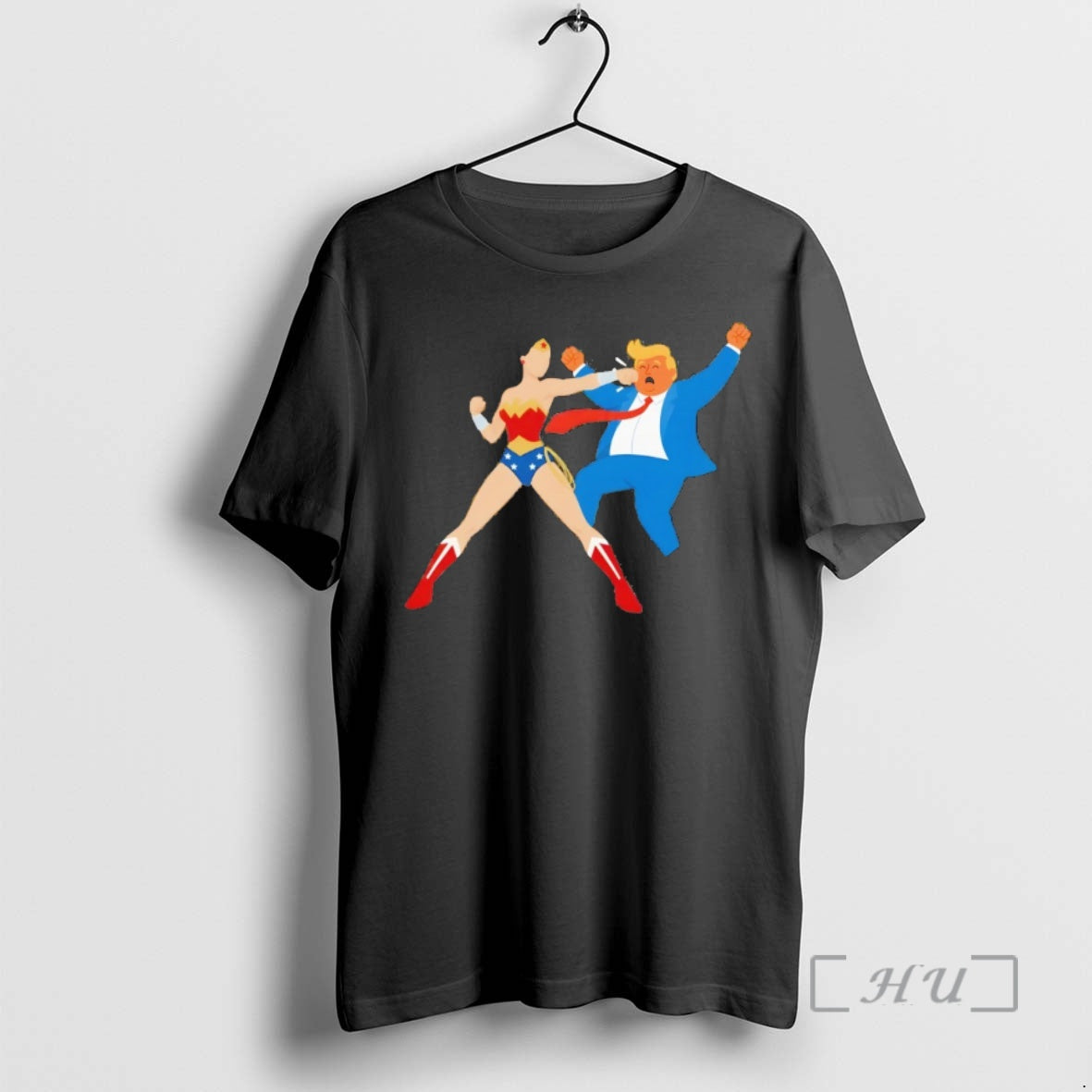 Officials Anti Trump Comic Style Design Patriotic Woman Political Parody Art Premium T Shirts Sweater