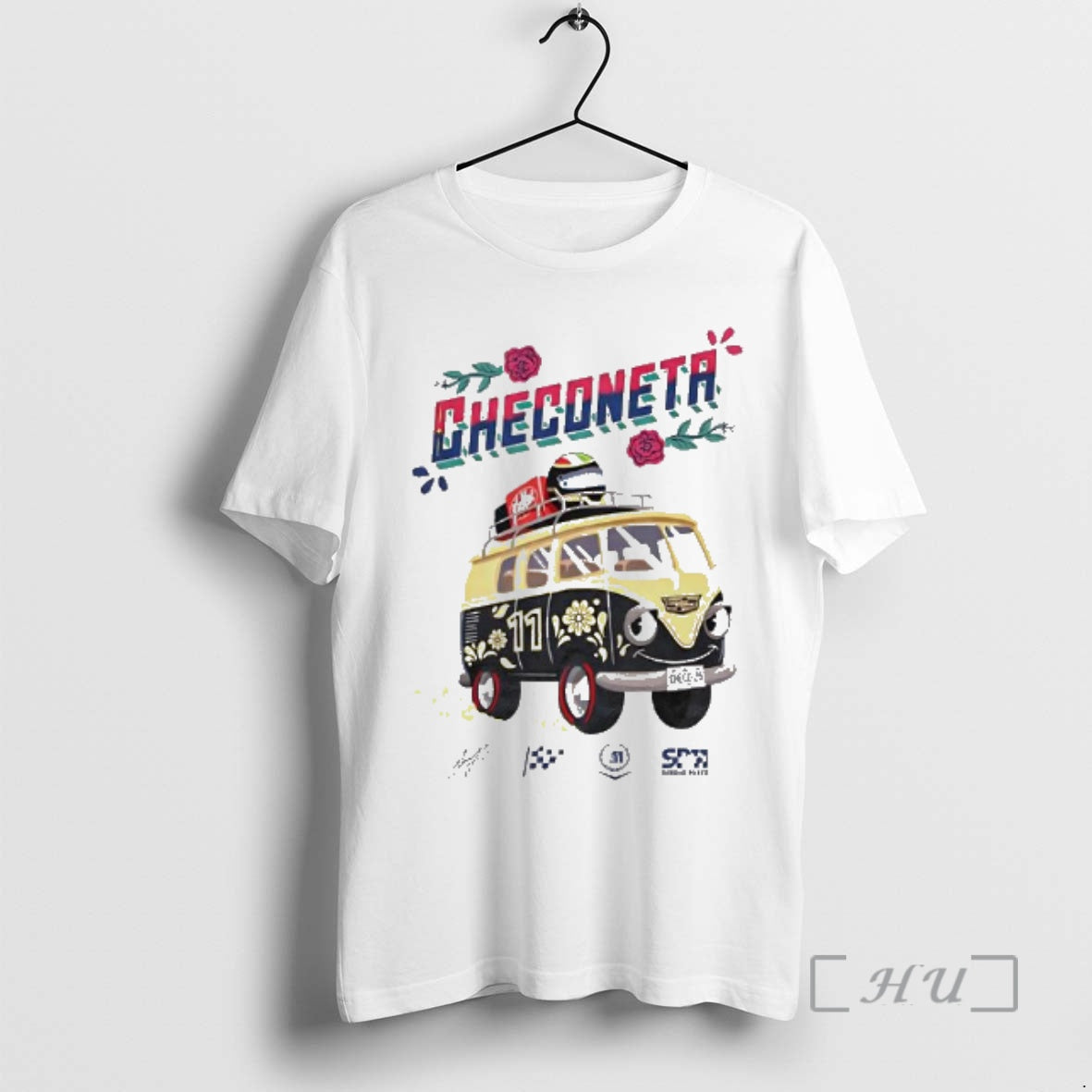 Officials Checoneta Sergio Perez Number 11 Flower Bus Graphic