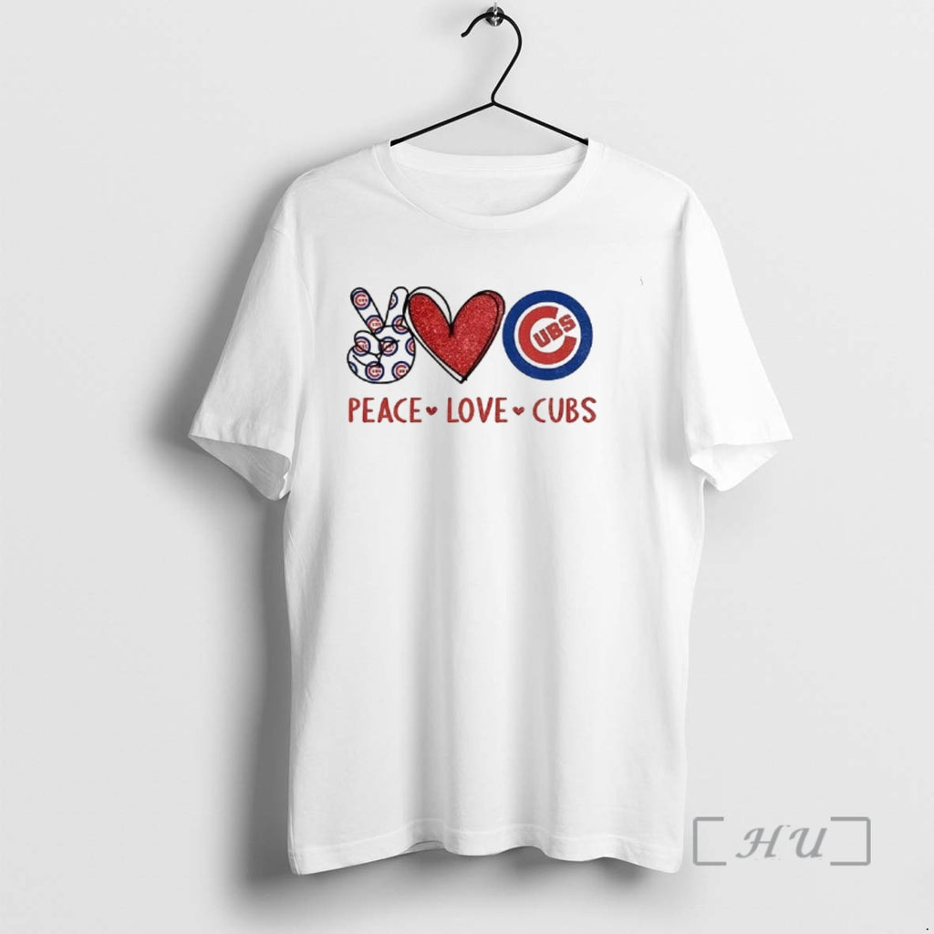 Officials Chicago Cubs Baseball Peace Love Cubs Logo